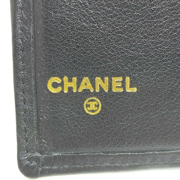 Authentic Chanel  Bicolore Coco Mark Leather Wallet - Picture 8 of 10